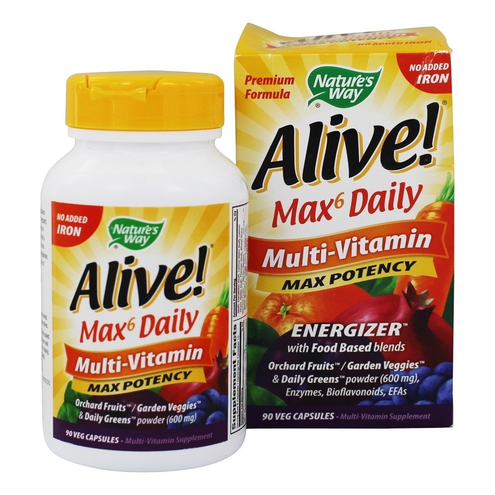 Nature's Way Alive! Max6 Potency Daily Multi No iron 15092 90 cap