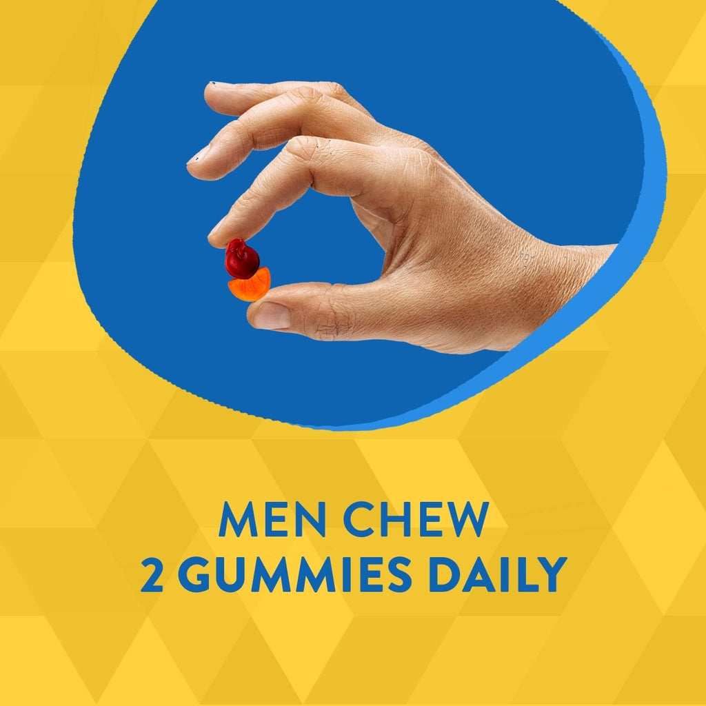 Nature?s Way Alive! Men?s 50+ Gummy Multivitamins, Supports Multiple Body Systems*, Supports Cellular Energy, B-Vitamins, Gluten-Free, Vegetarian, Fruit Flavored, 150 Gummie