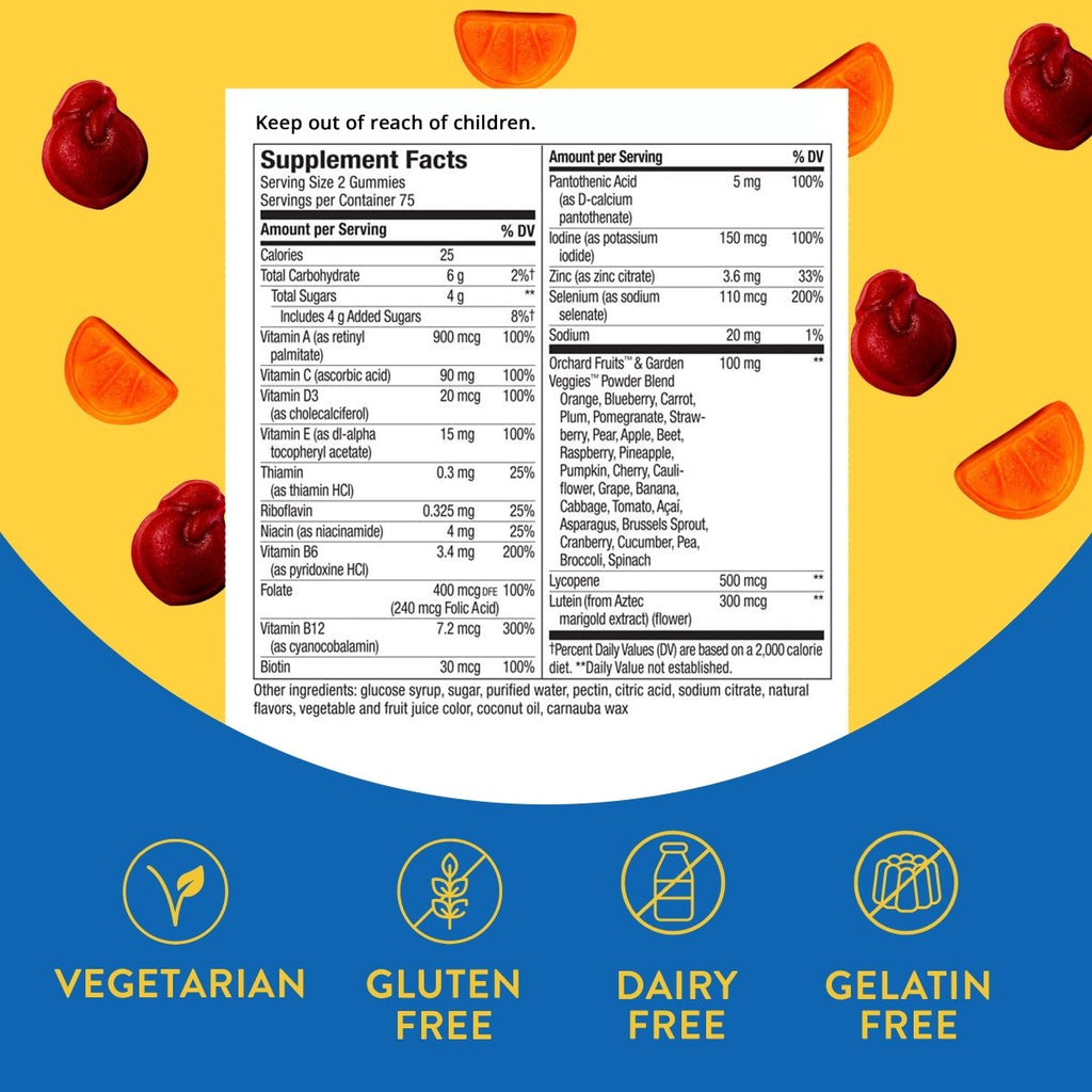 Nature?s Way Alive! Men?s 50+ Gummy Multivitamins, Supports Multiple Body Systems*, Supports Cellular Energy, B-Vitamins, Gluten-Free, Vegetarian, Fruit Flavored, 150 Gummie