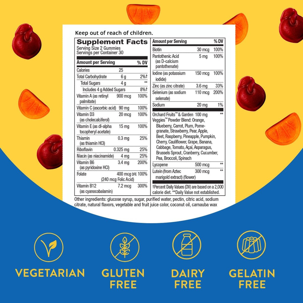 Nature?s Way Alive! Men?s 50+ Gummy Multivitamins, Supports Multiple Body Systems, Supports Cellular Energy, B-Vitamins, Gluten-Free, Vegetarian, Fruit Flavored, 60 Gummies