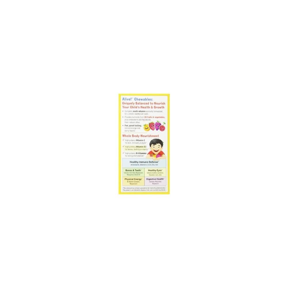 Nature's Way Alive! Multi-Vitamin Chewables for Kids - 120 Chewable Tablets