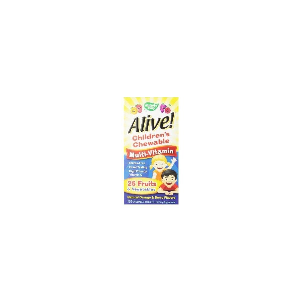 Nature's Way Alive! Multi-Vitamin Chewables for Kids - 120 Chewable Tablets
