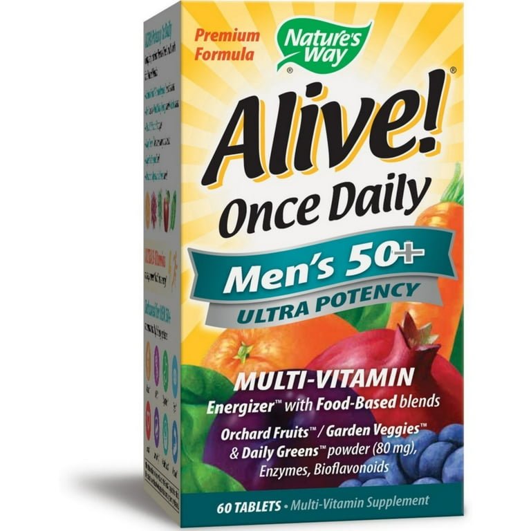 Nature's Way Alive! Once Daily Men’s 50+ Ultra Potency Multivitamin 60 Tablets - 3 Pack