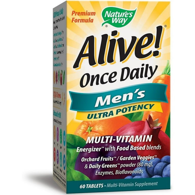 Nature's Way Alive! Once Daily Men’s Ultra Potency Multivitamin 60 Tablets - 2 Pack