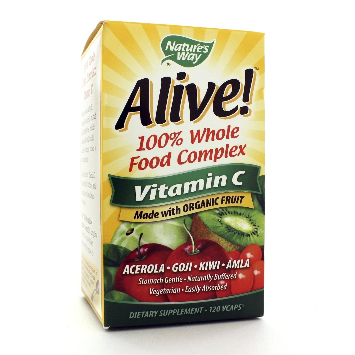 Nature'S Way, Alive Organic Vitamin C, 120 Veg Capsules