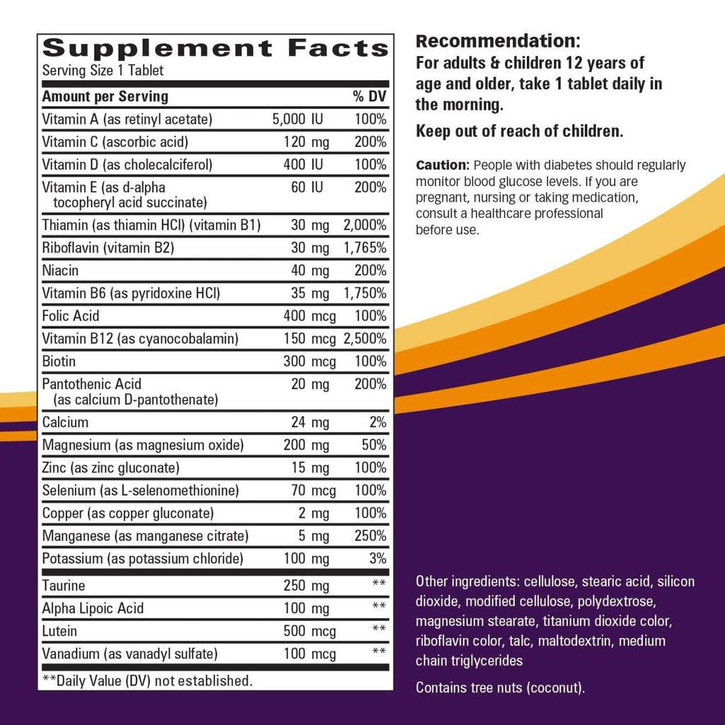 Nature's Way Alpha betic Multivitamin, Energy Support, 30 Count