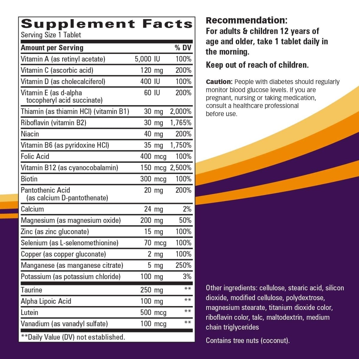 Nature's Way Alpha betic Multivitamin, Energy Support, 30 Count