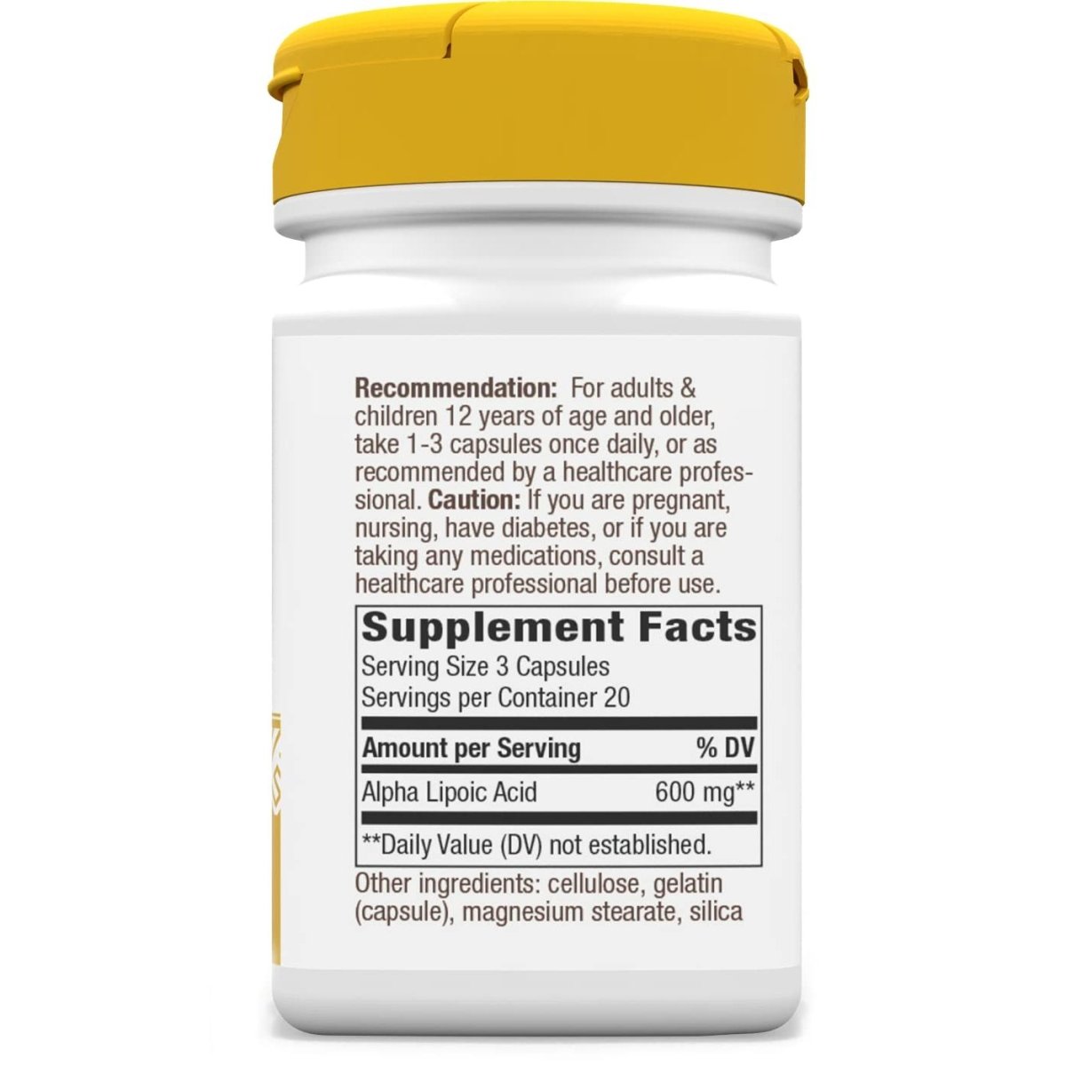 Nature's Way Alpha Lipoic Acid, Supports Healthy Nerve Function*, 600 mg per serving, 60 Capsules