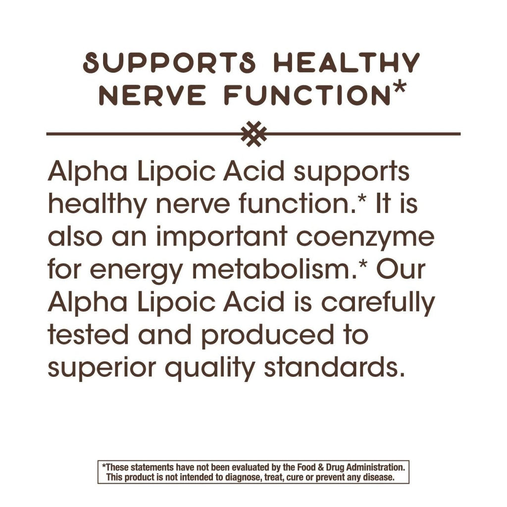 Nature's Way Alpha Lipoic Acid, Supports Healthy Nerve Function*, 600 mg per serving, 60 Capsules