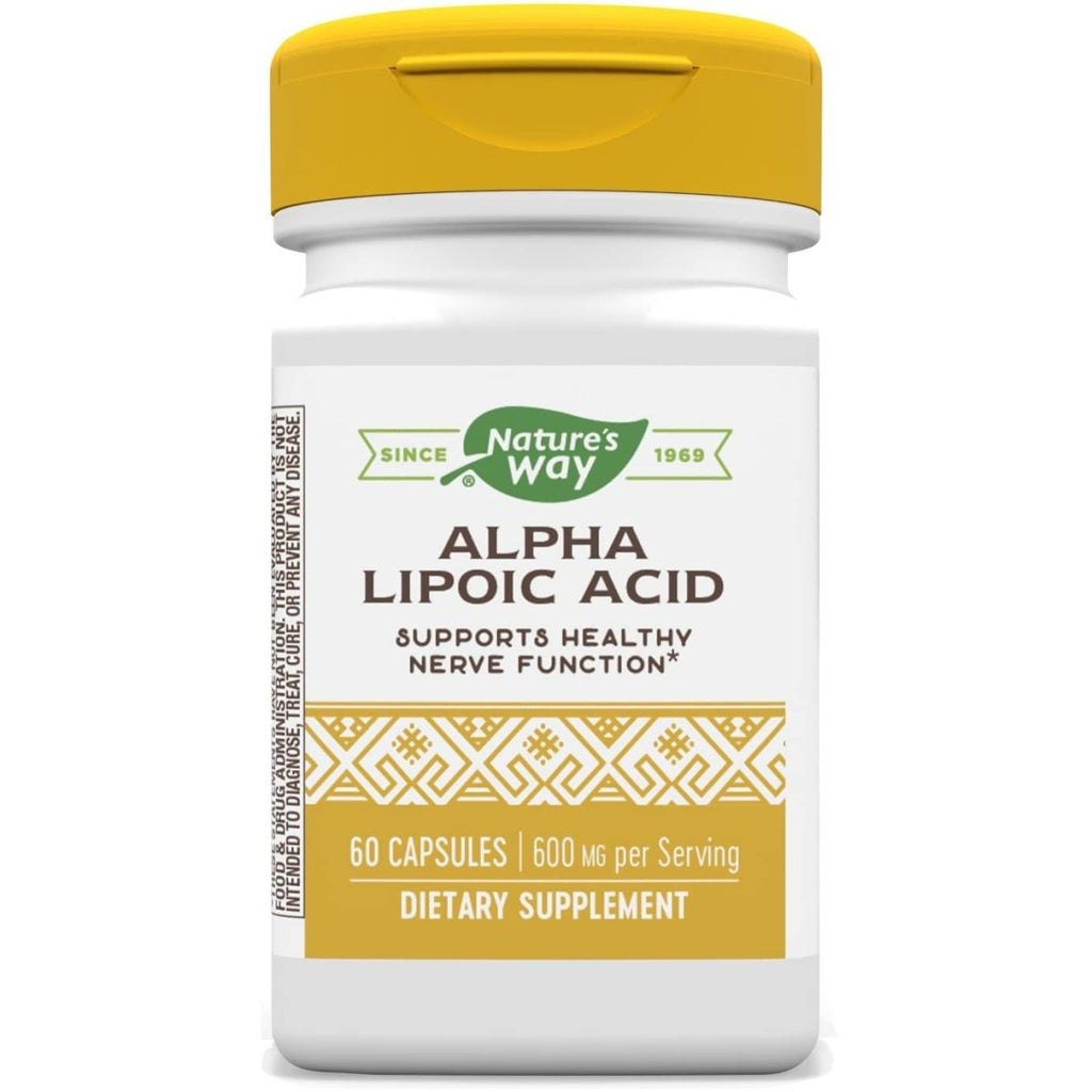 Nature's Way Alpha Lipoic Acid, Supports Healthy Nerve Function*, 600 mg per serving, 60 Capsules