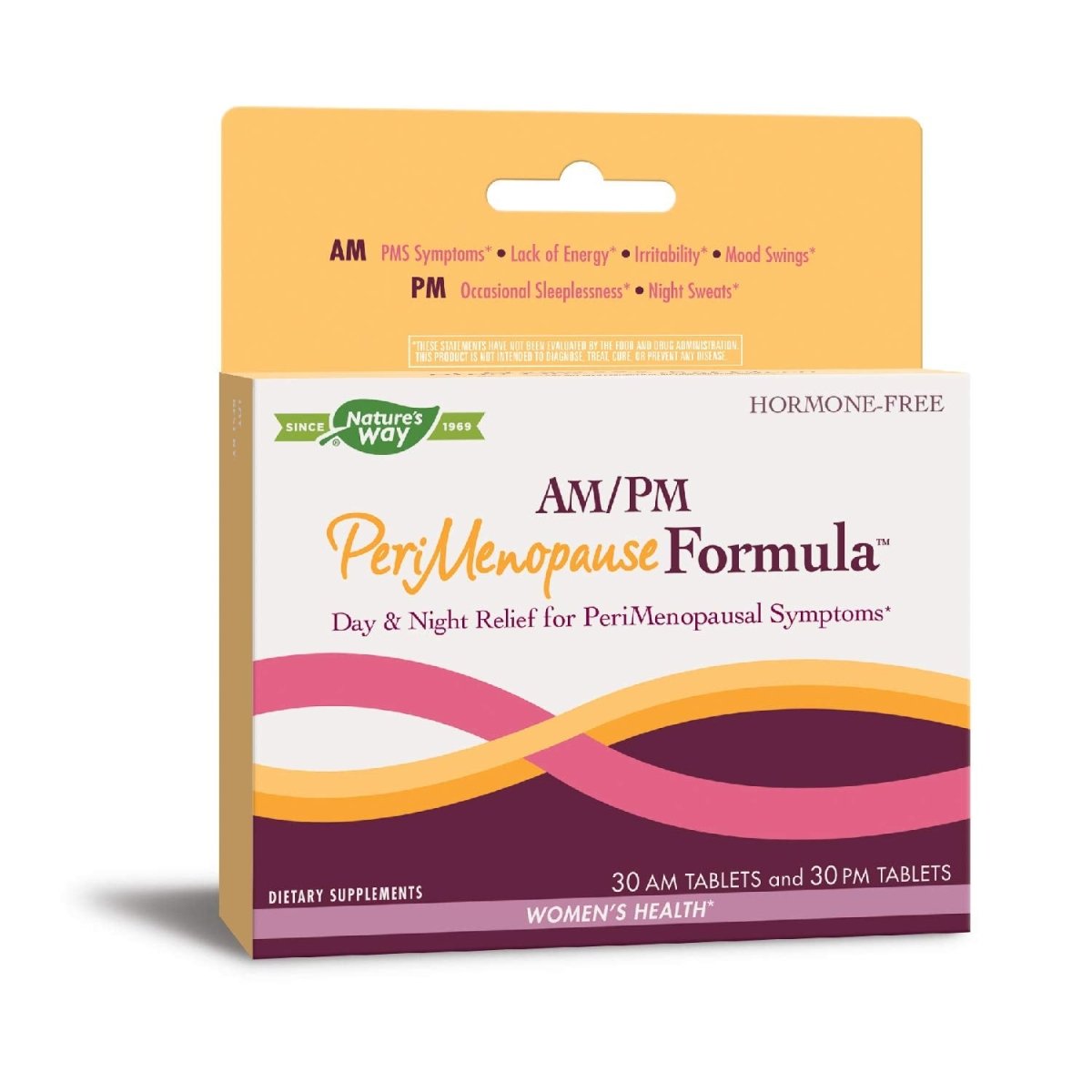 Nature's Way AM/PM PeriMenopause Formula - Hormone-Free Day & Night Relief, 30 AM & 30 PM Tablets