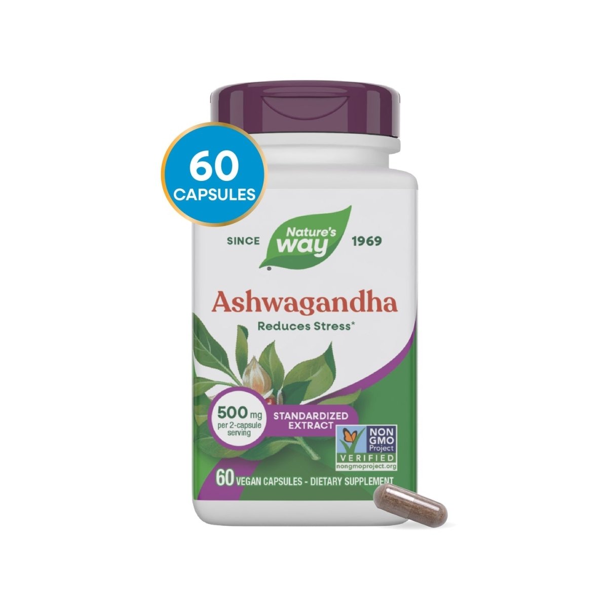 Nature's Way Ashwagandha 60 Vcaps - 15387 - 2 Pack