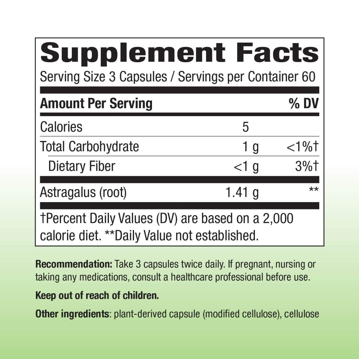 Nature's Way Astragalus Root, Traditional Immune Support*, Non-GMO Project Verified, Vegan, 180 Capsules