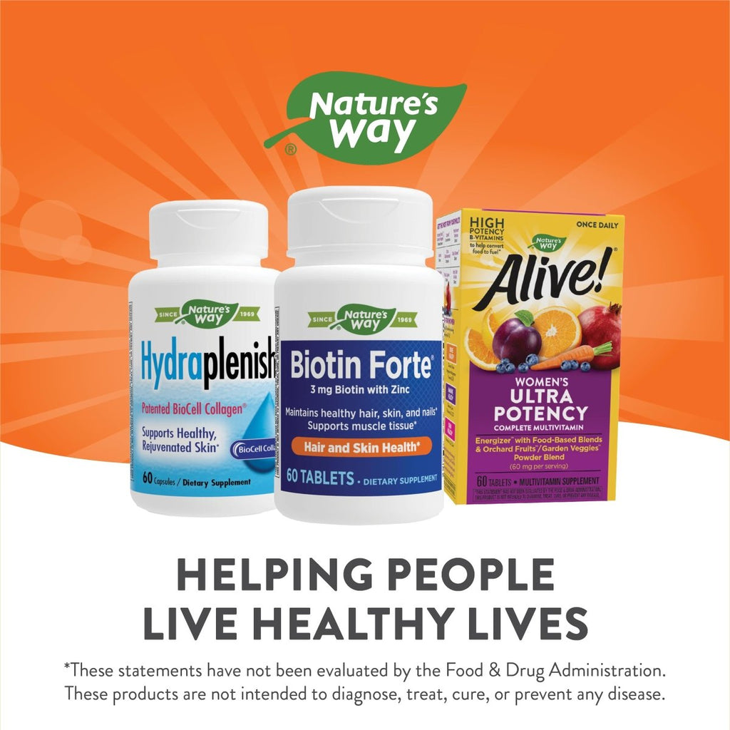 Nature's Way Biotin Forte 3mg with Zinc 60 Tablets