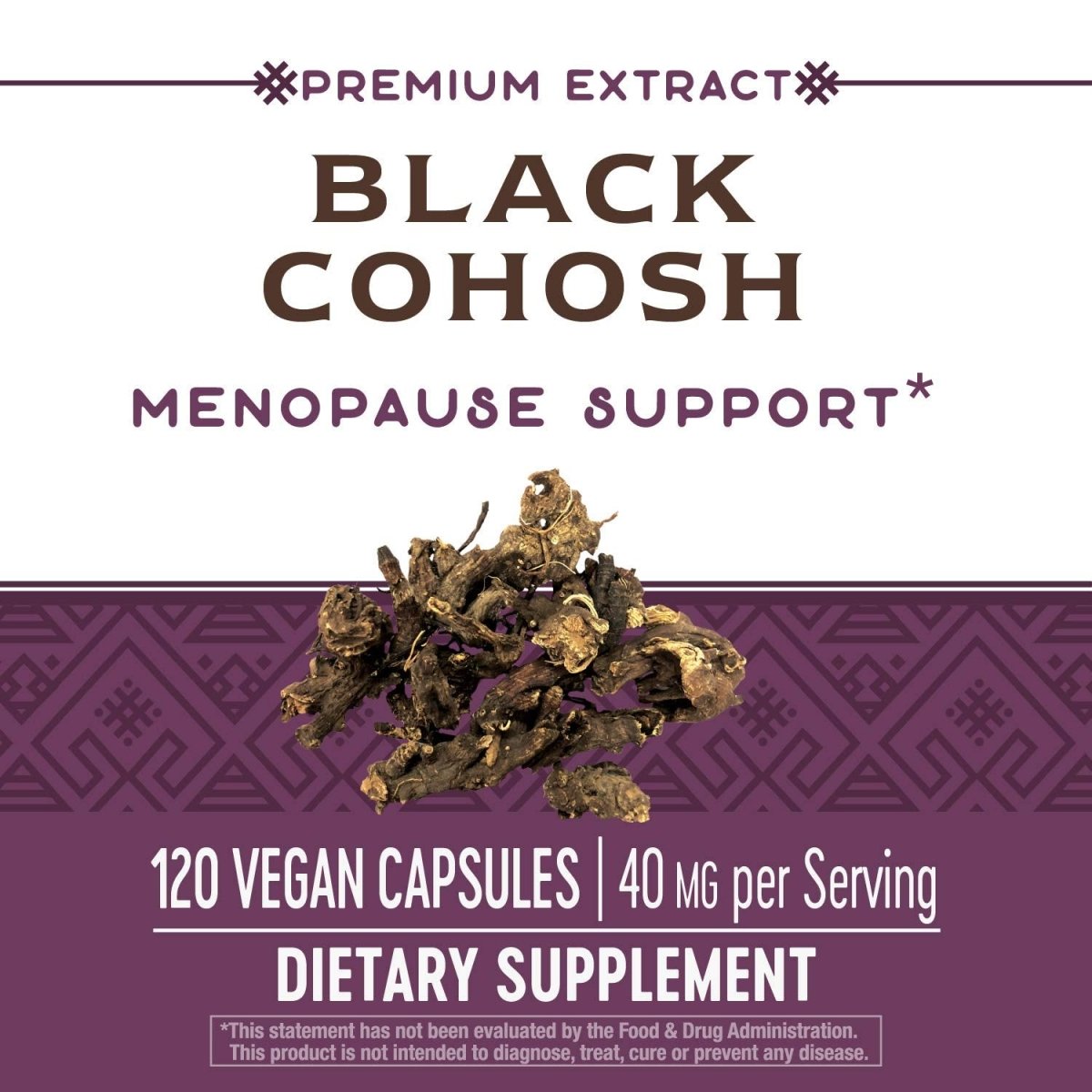 Nature's Way Black Cohosh - 40mg per Serving - Non-GMO - Gluten-Free - 120 Capsules