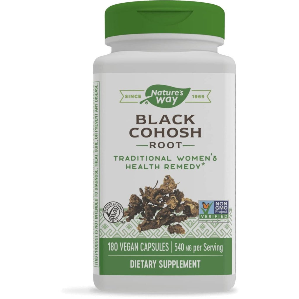Nature's Way Black Cohosh Root, Traditional Support for Women's Health*, Non-GMO Project Verified, 180 Capsules