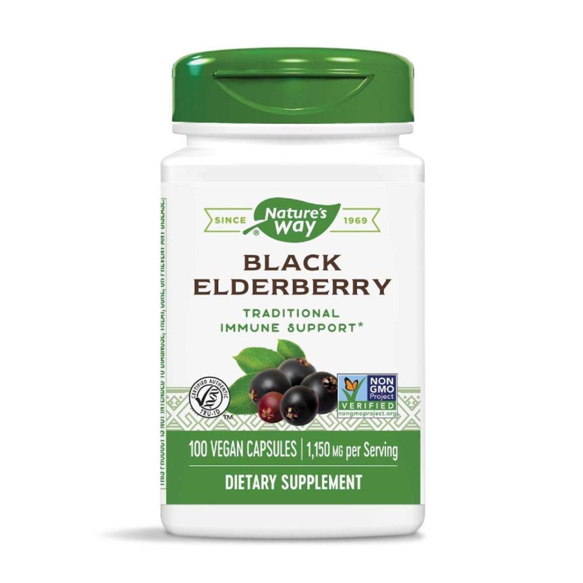Nature's Way Black Elderberry 100 Vcaps - 2 Pack