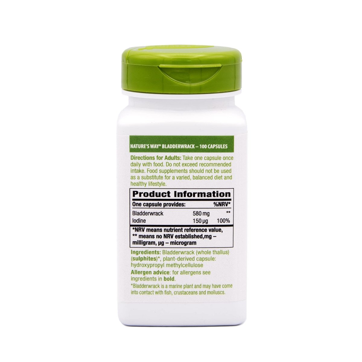 Nature's Way Bladderwrack - 100 Vegetarian Capsules