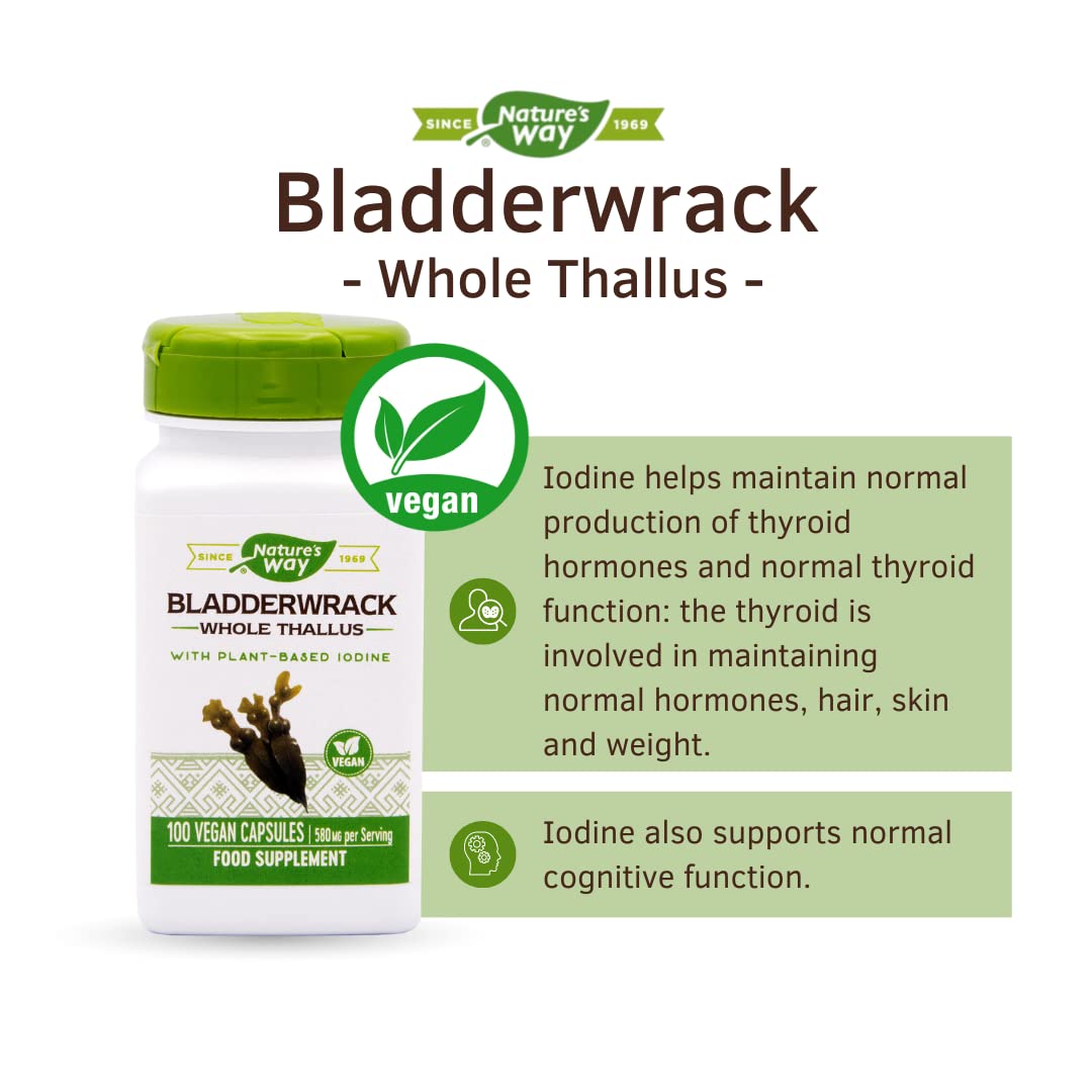 Nature's Way Bladderwrack - 100 Vegetarian Capsules