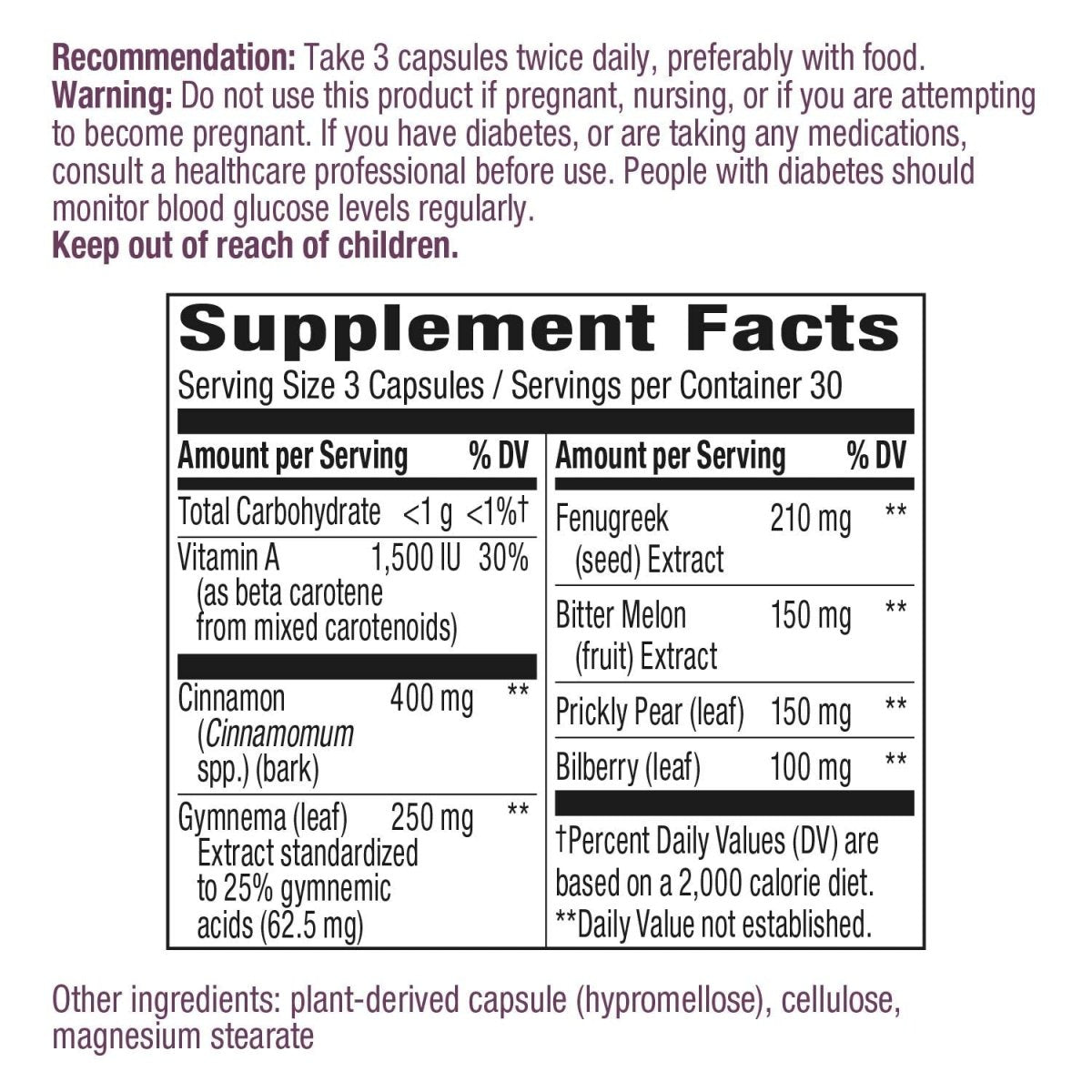Nature's Way Blood Sugar Manager, 90 capsules