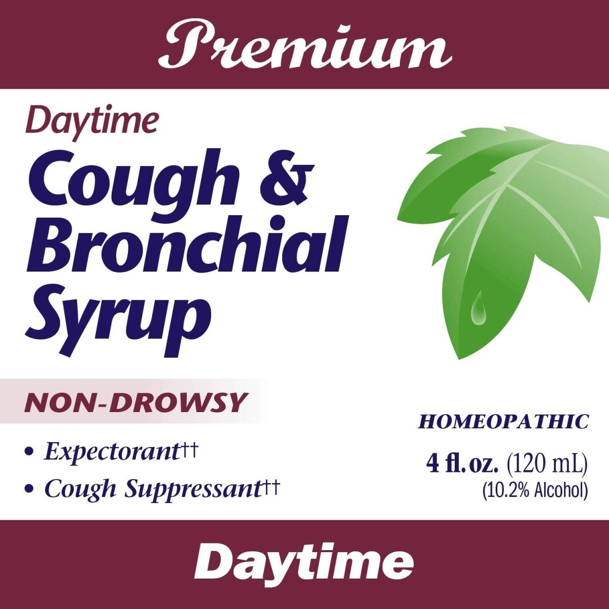 Nature's Way Boericke & Tafel Daytime Cough & Bronchial Syrup, Cough Suppressant?? & Expectorant??, Non-Drowsy, 4 Fl. Oz