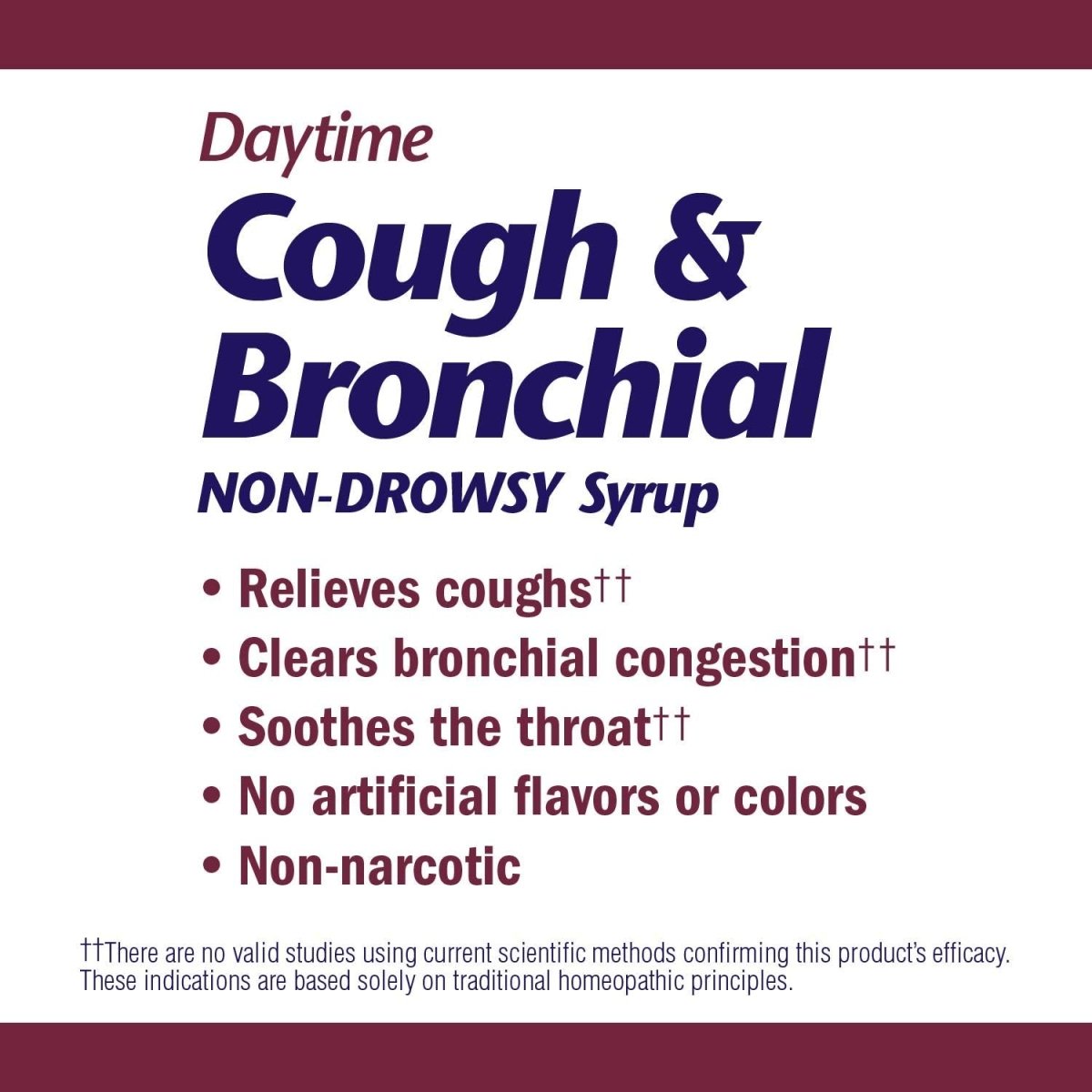 Nature's Way Boericke & Tafel Daytime Cough & Bronchial Syrup, Cough Suppressant?? & Expectorant??, Non-Drowsy, 4 Fl. Oz
