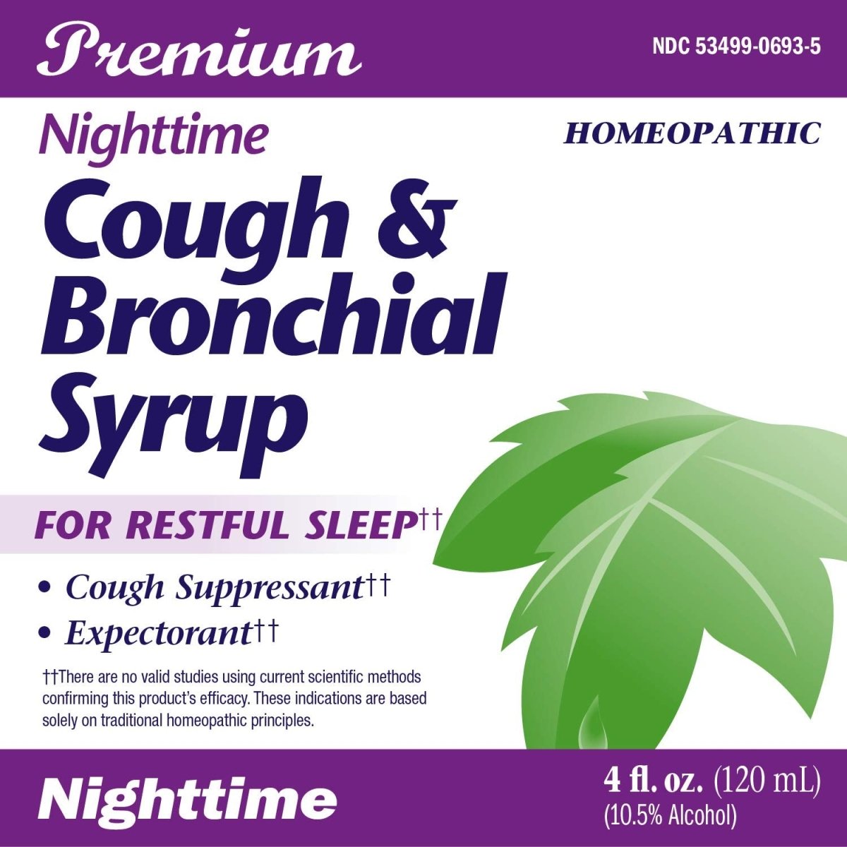 Nature's Way Boericke & Tafel Nighttime Cough & Bronchial Syrup, Cough Suppressant??, Promotes Restful Sleep??, 4 Fl. Oz