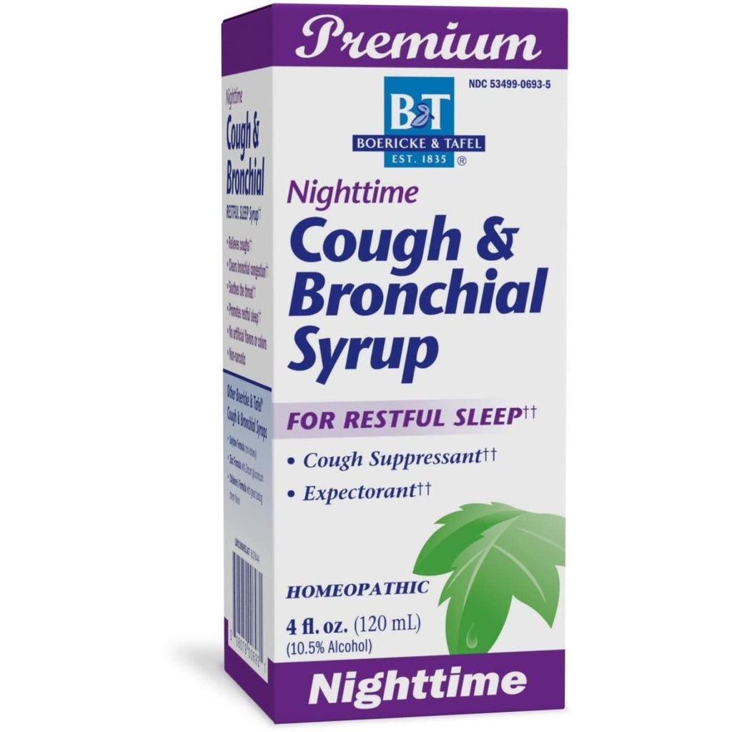 Nature's Way Boericke & Tafel Nighttime Cough & Bronchial Syrup, Cough Suppressant??, Promotes Restful Sleep??, 4 Fl. Oz
