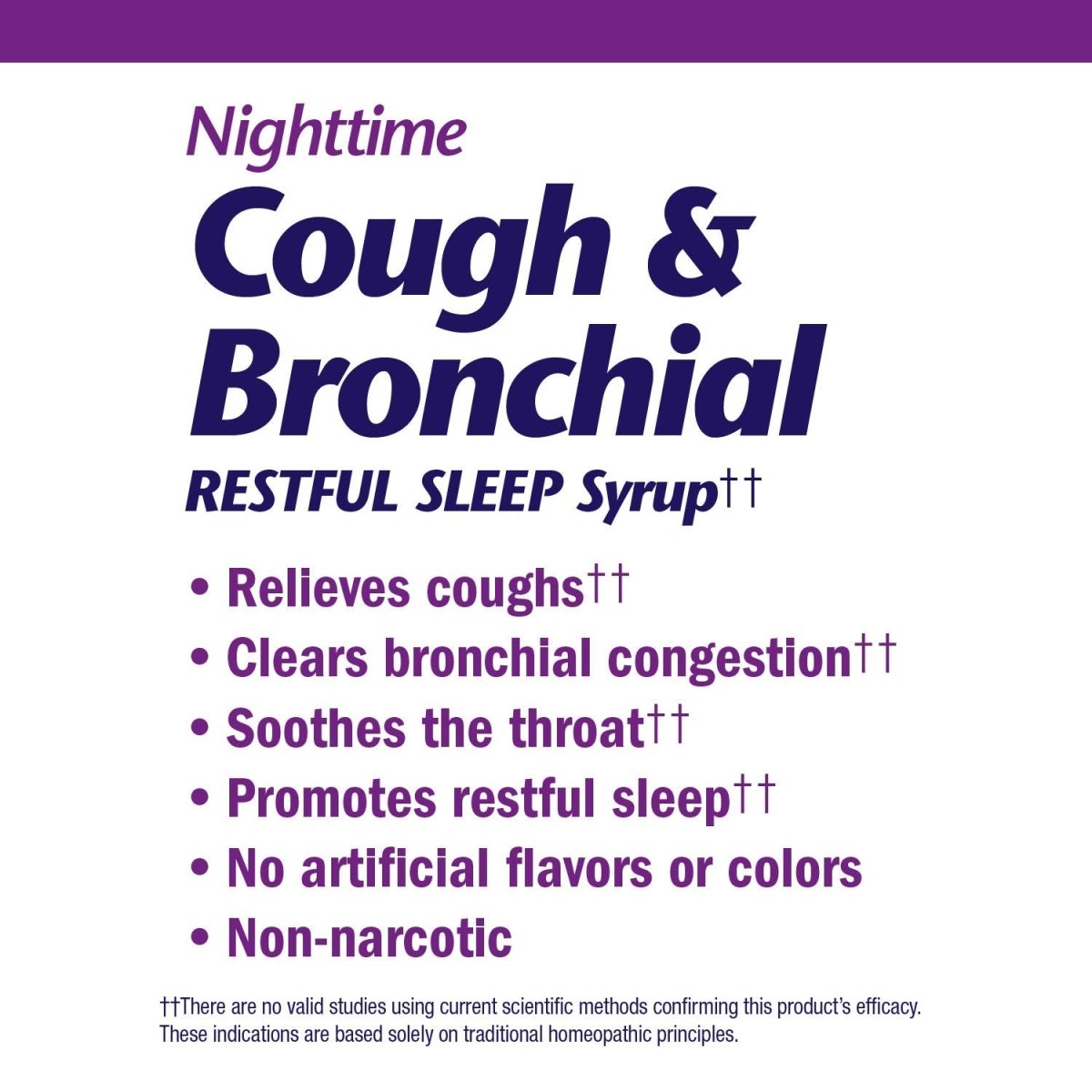 Nature's Way Boericke & Tafel Nighttime Cough & Bronchial Syrup, Cough Suppressant??, Promotes Restful Sleep??, 4 Fl. Oz