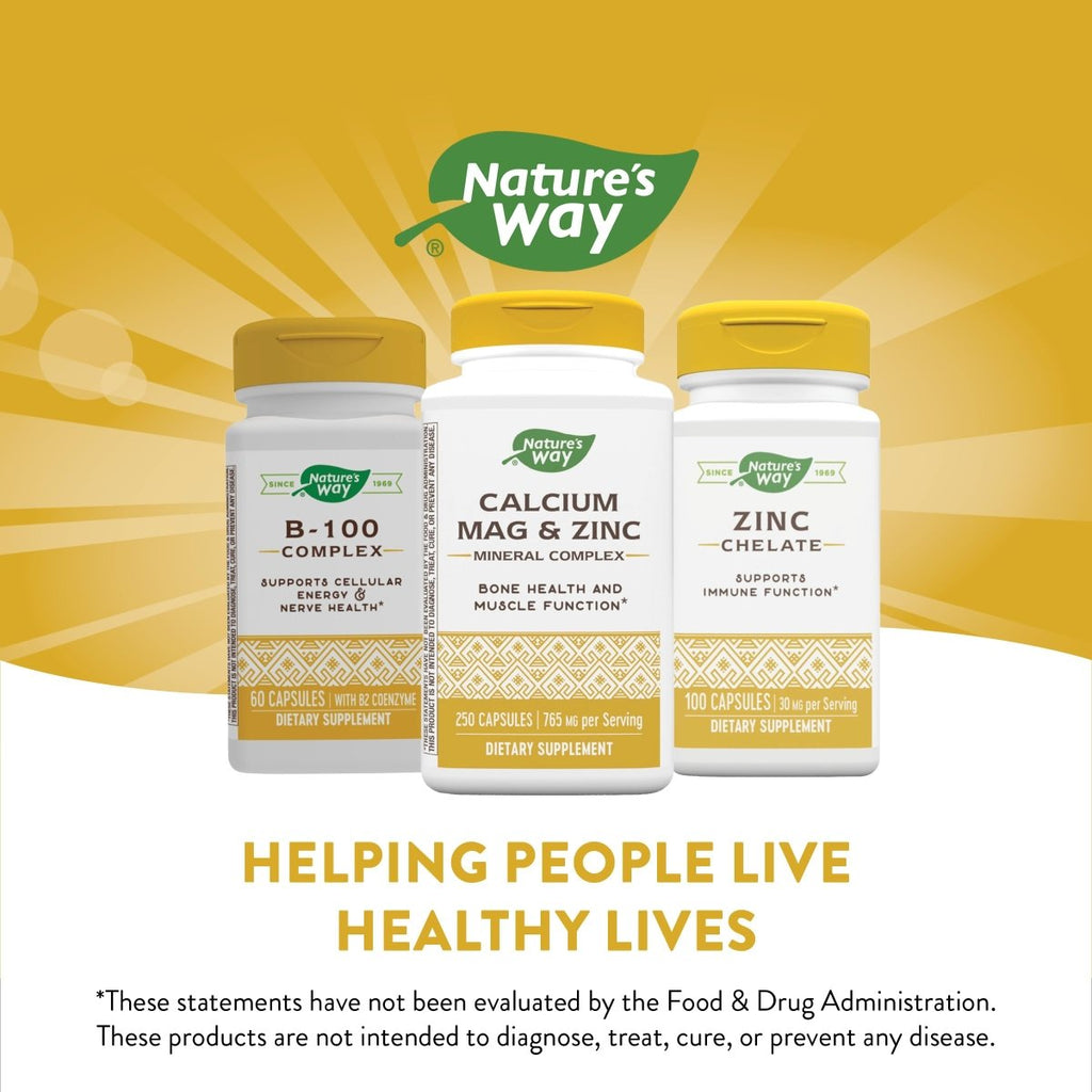 Nature's Way Calcium Magnesium & Zinc 250 Capsules