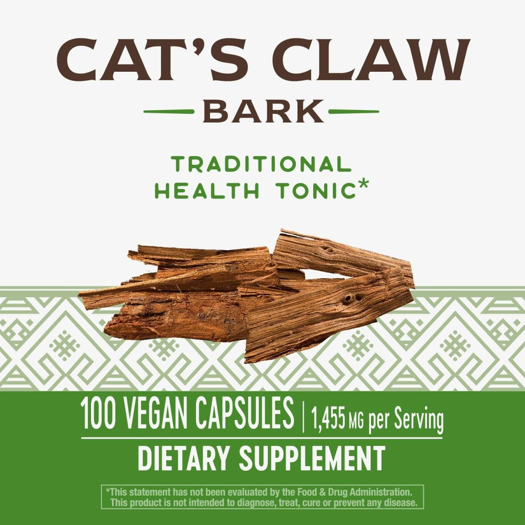 Nature's Way Cat?s Claw Bark, Traditional Health Tonic*, 1,455mg per serving, 100 Capsules
