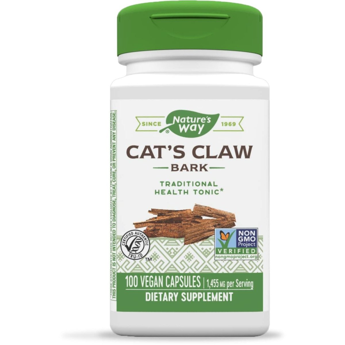 Nature's Way Cat?s Claw Bark, Traditional Health Tonic*, 1,455mg per serving, 100 Capsules