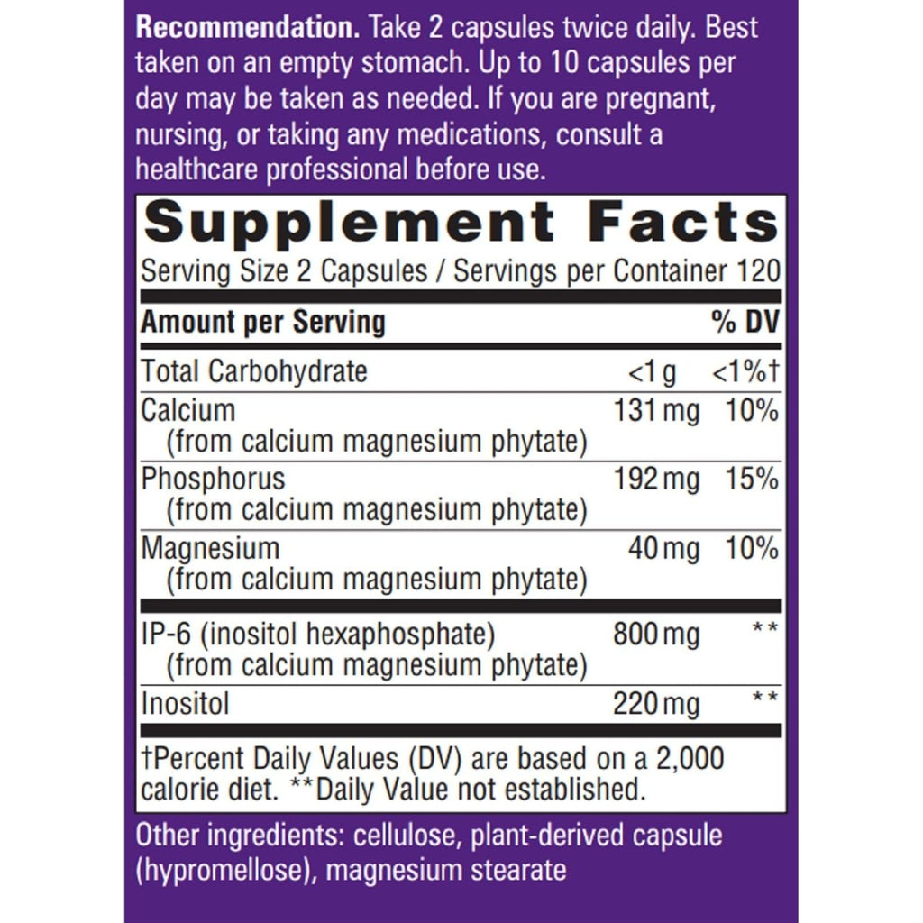 Nature's Way Cell Fort? IP-6 & Inositol Supplement, Gluten-Free, Vegan, 240 Capsules