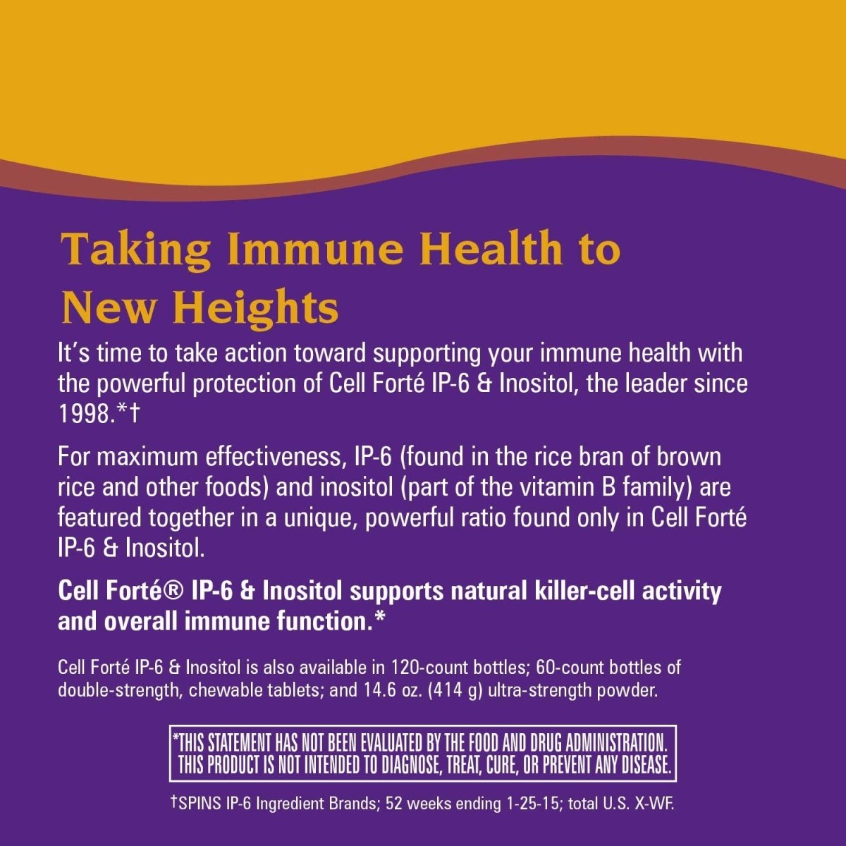 Nature's Way Cell Fort? IP-6 & Inositol Supplement, Gluten-Free, Vegan, 240 Capsules