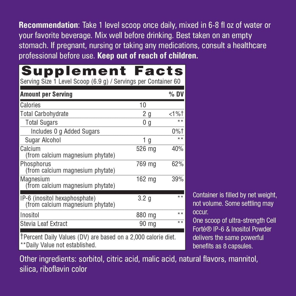 Nature's Way Cell Fort® IP-6 & Inositol Ultra-Strength™ Citrus Flavored Powder - 14.6 Oz.