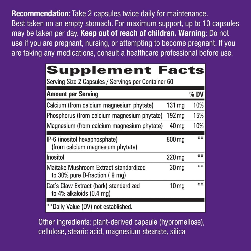 Nature's Way Cell Fort? MAX3 IP-6 & Inositol with Maitake & Cat's Claw, Immune Support and Natural Killer-Cell Activity*,120 Capsules