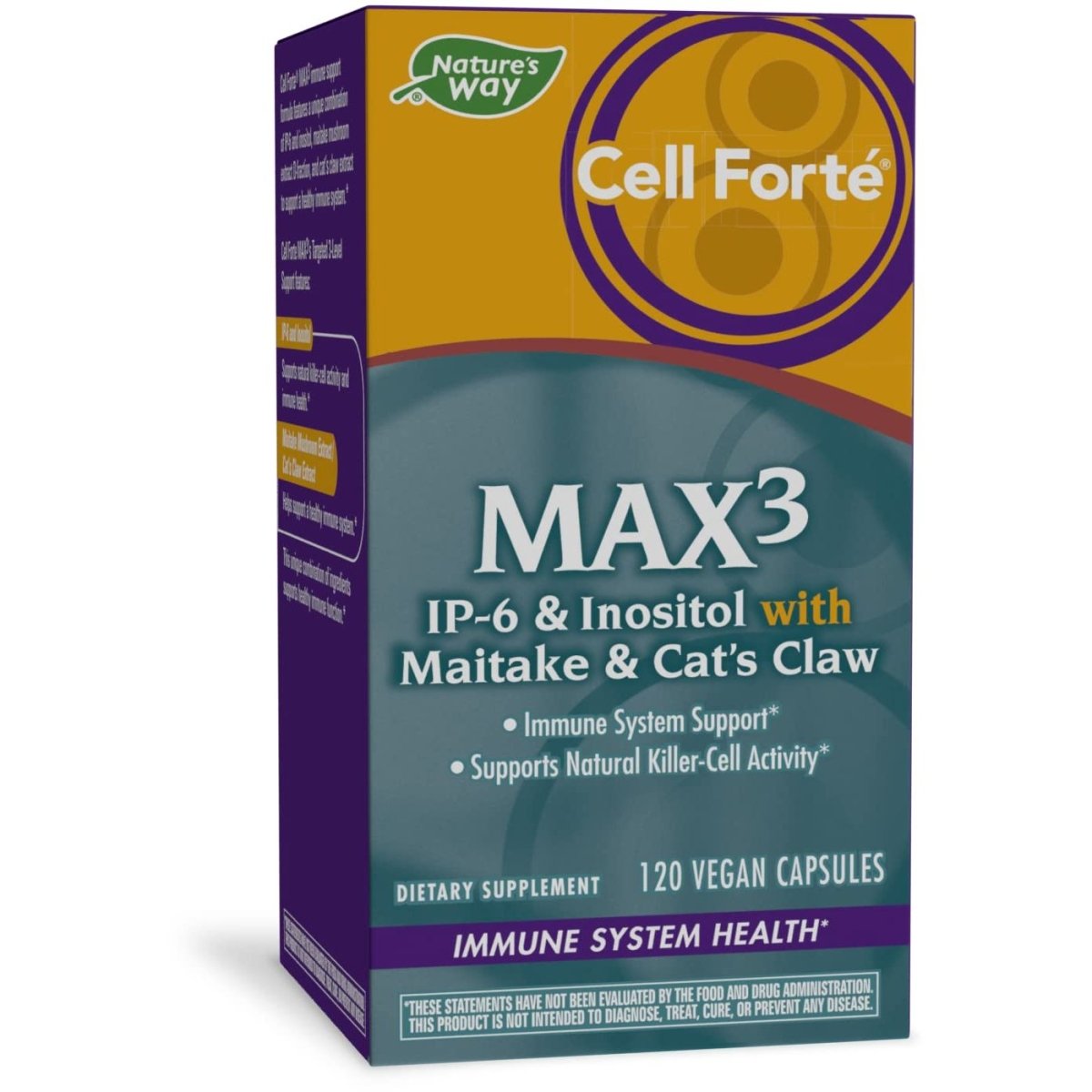 Nature's Way Cell Fort? MAX3 IP-6 & Inositol with Maitake & Cat's Claw, Immune Support and Natural Killer-Cell Activity*,120 Capsules