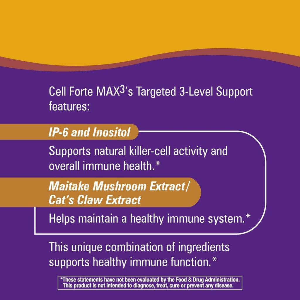 Nature's Way Cell Fort? MAX3 IP-6 & Inositol with Maitake & Cat's Claw, Immune Support and Natural Killer-Cell Activity*,120 Capsules
