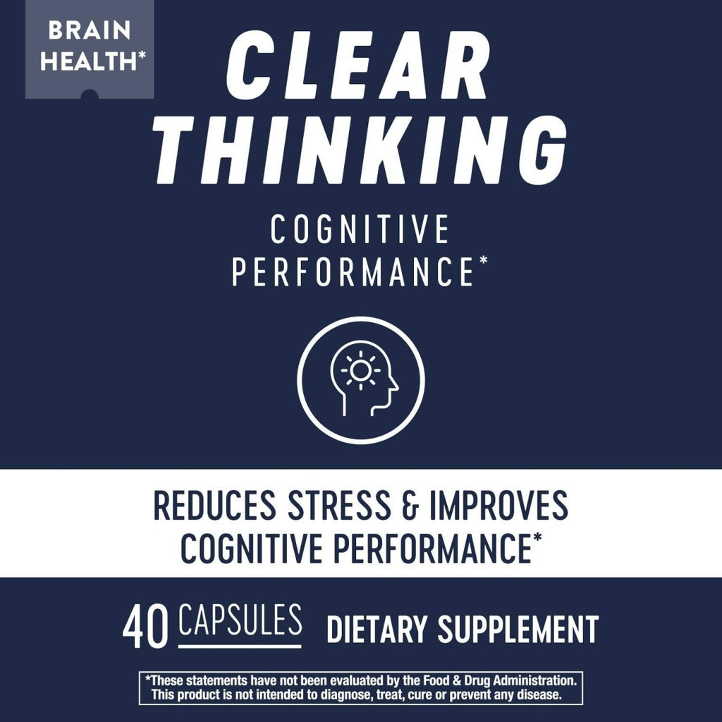 Nature's Way Clear Thinking Cognitive Performance*, Ashwagandha, Reduces Stress and Supports Cognitive Performance*, 40 Capsules