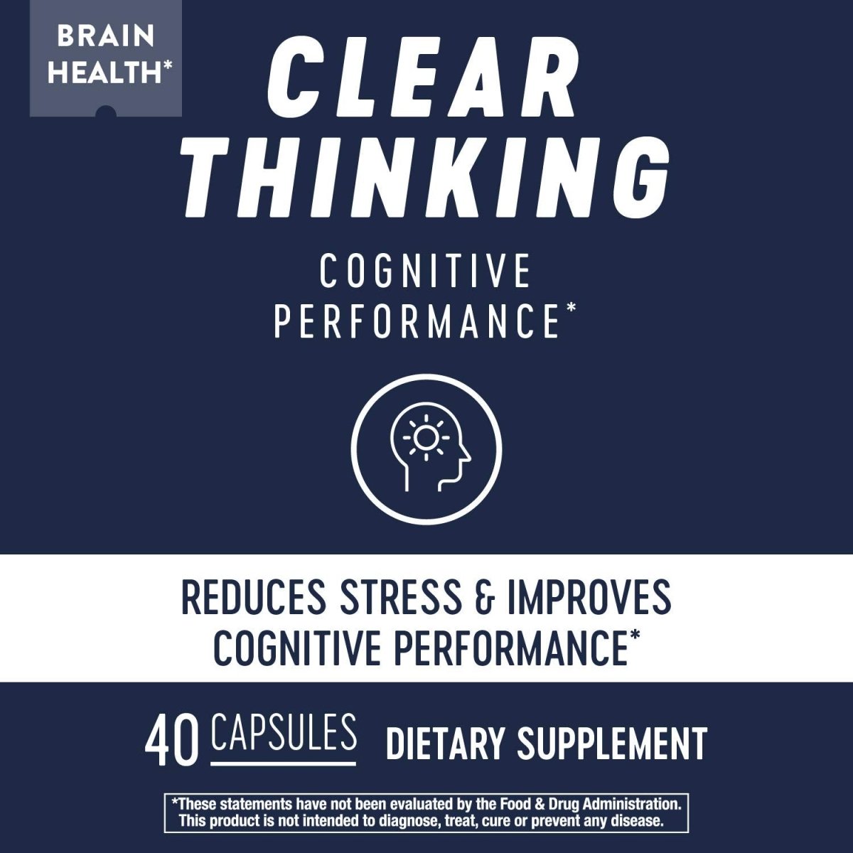 Nature's Way Clear Thinking Cognitive Performance*, Ashwagandha, Reduces Stress and Supports Cognitive Performance*, 40 Capsules