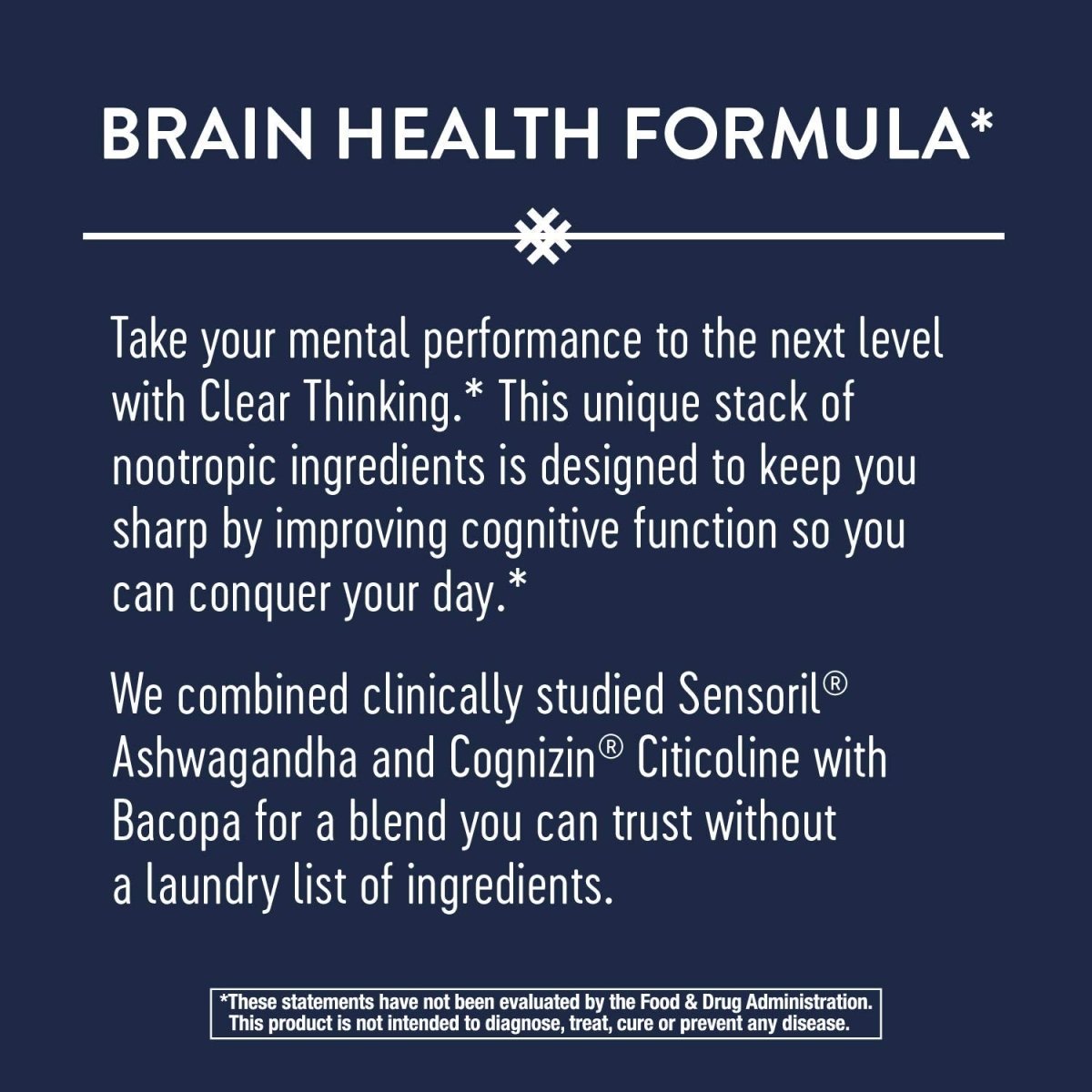 Nature's Way Clear Thinking Cognitive Performance*, Ashwagandha, Reduces Stress and Supports Cognitive Performance*, 40 Capsules