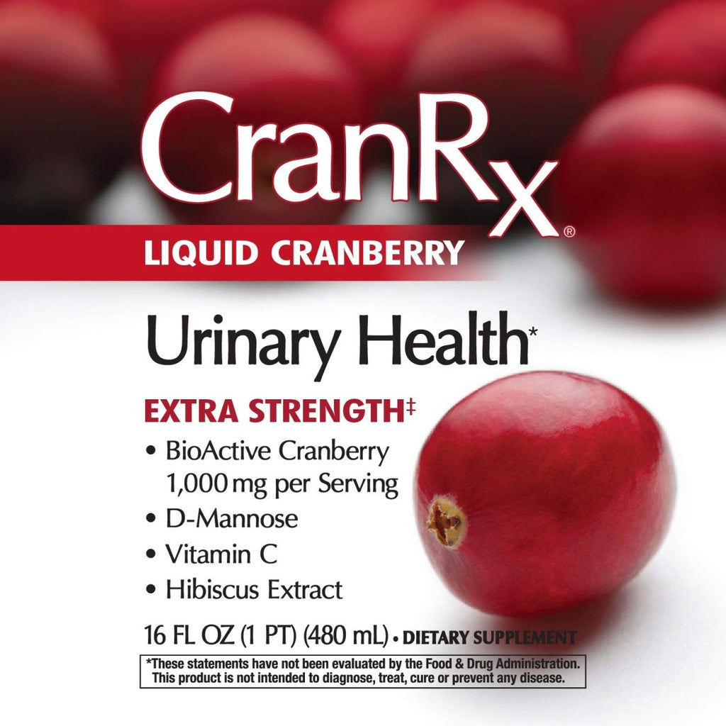 Nature's Way CranRx Extra Strength Cranberry 1,000 mg, D-Mannose + Vit C + Hibiscus, 16 fl. oz.