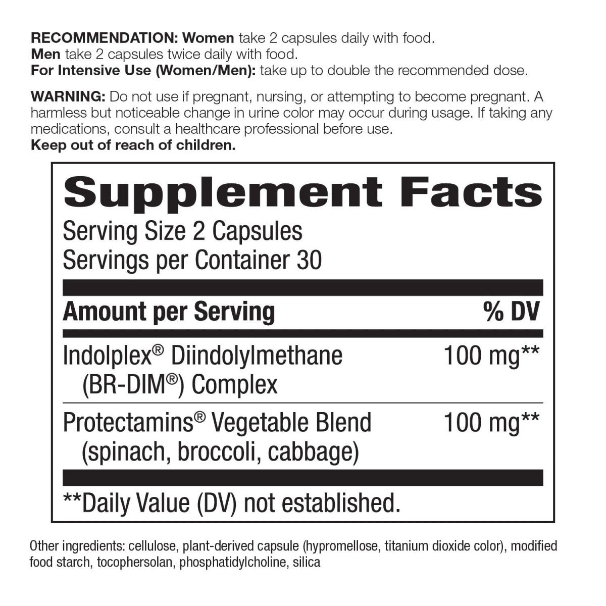 Nature's Way DIM-Plus - Diindolylmethane Vegetarian Capsules, 60-Count