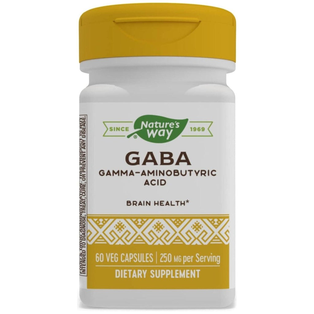 Nature's Way Enzymatic Therapy GABA 250 mg 60 Vcaps - 2 Pack