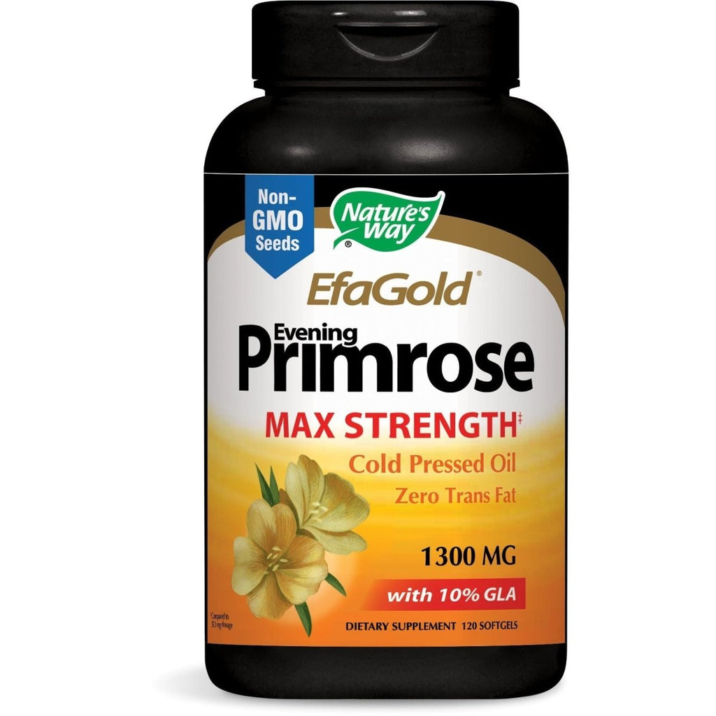 Nature's Way Evening Primrose - EFA Gold Cold Pressed Oil 1300mg - 120 Softgels