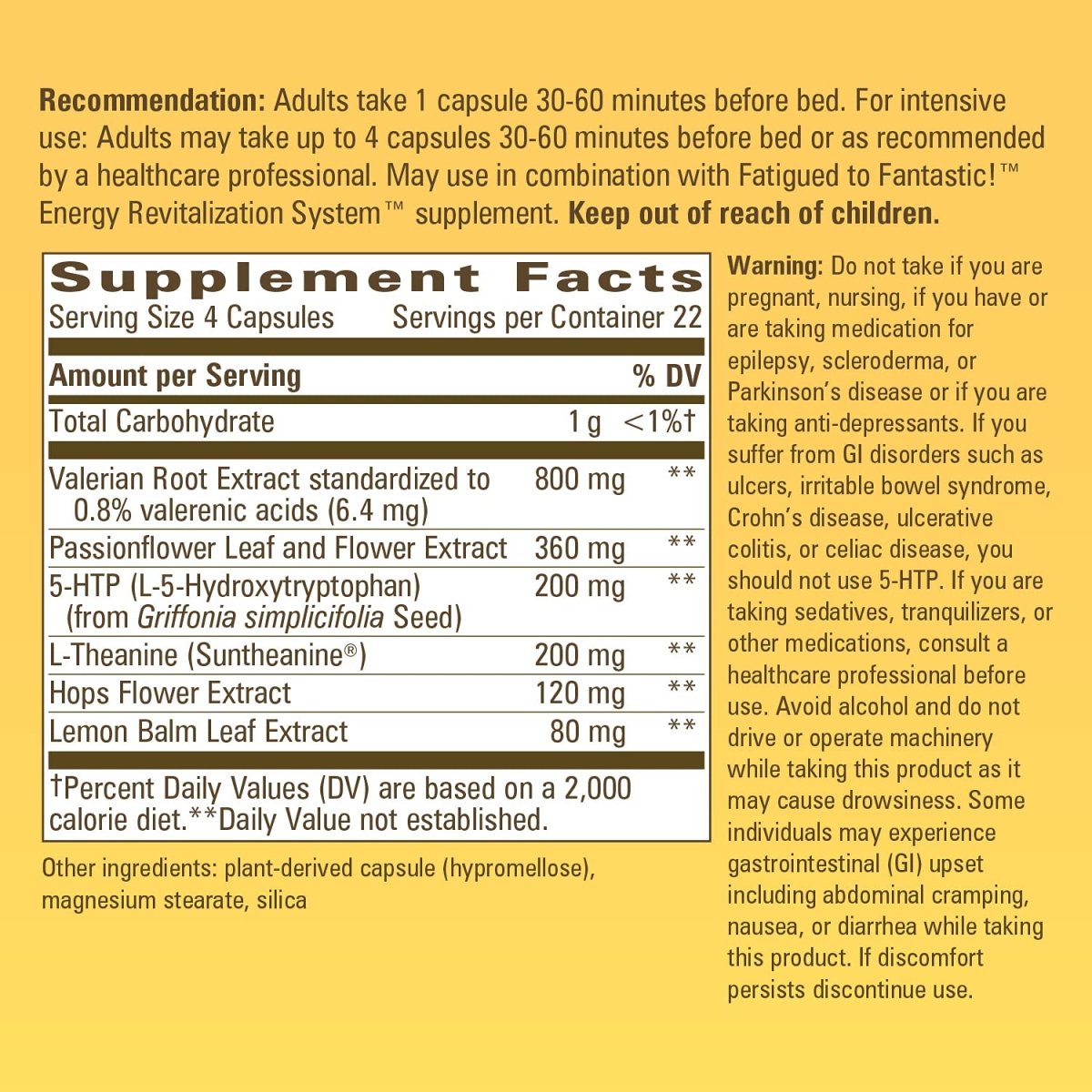 Nature's Way Fatigued to Fantastic! Revitalizing Sleep Formula - 90 Capsules
