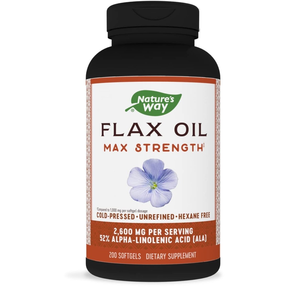 Nature's Way Flax Oil Max Strength® - Supports Heart Health - 200 Softgels