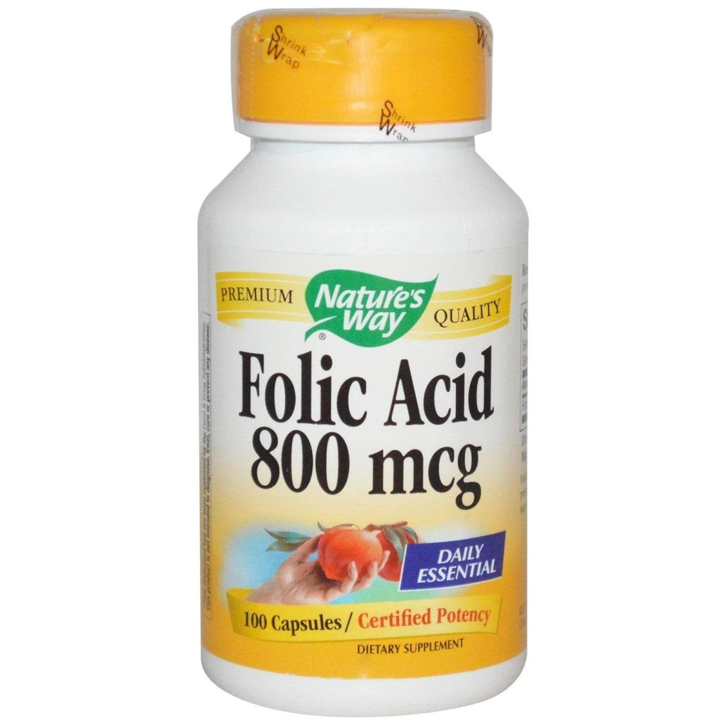 Nature's Way Folic Acid 800mcg 100 Capsules