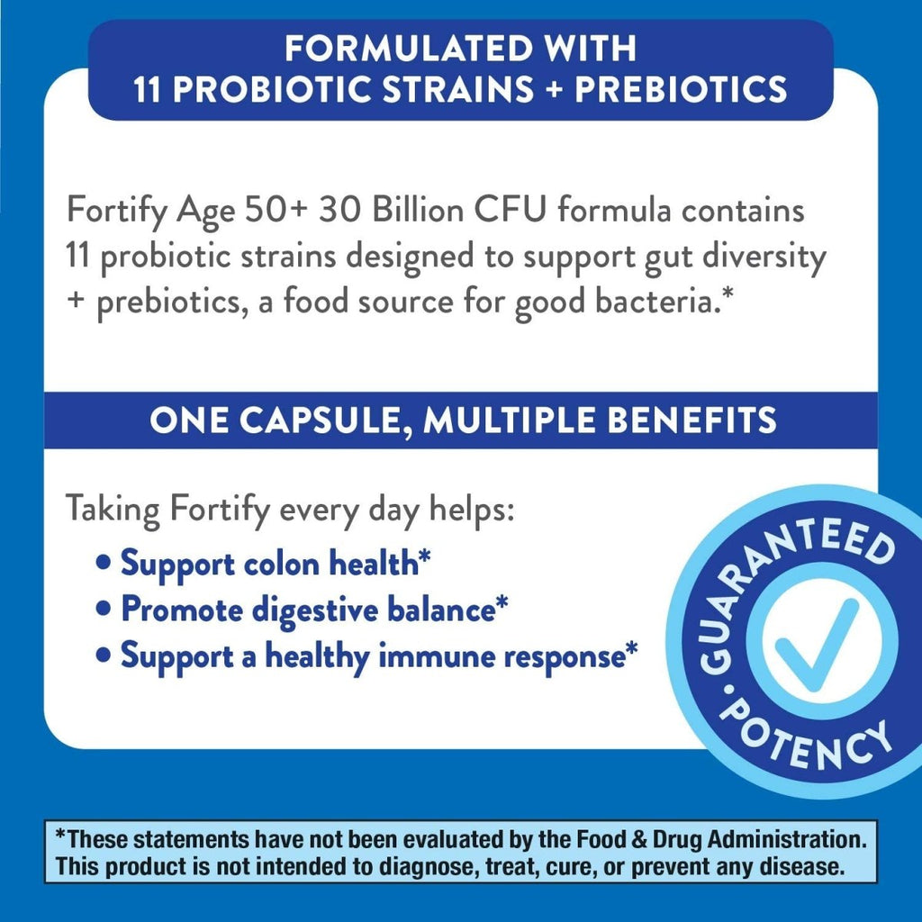 Nature's Way Fortify 50 Billion Daily Probiotic Adults 50+ 30 Capsules