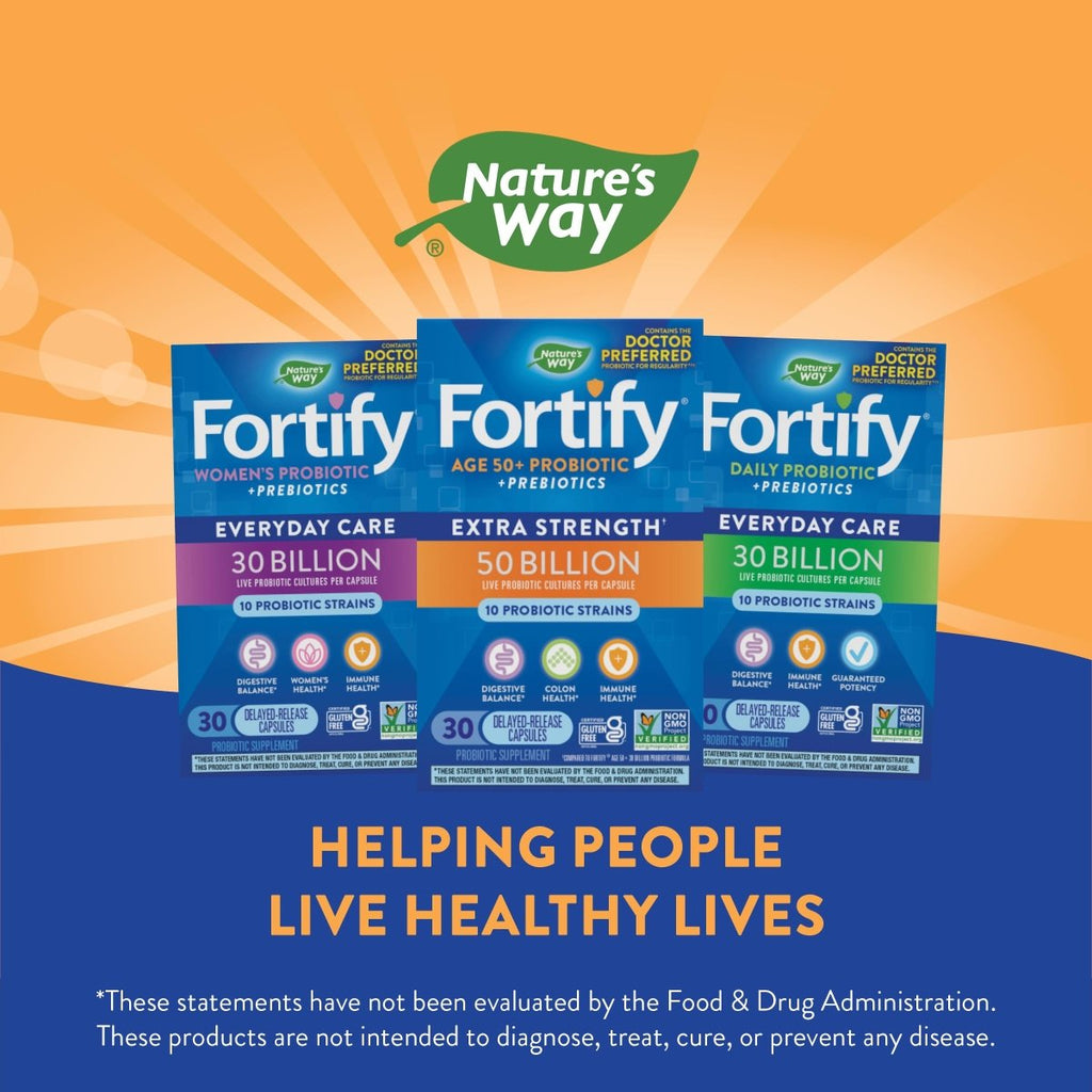 Nature's Way Fortify 50 Billion Daily Probiotic Adults 50+ 30 Capsules